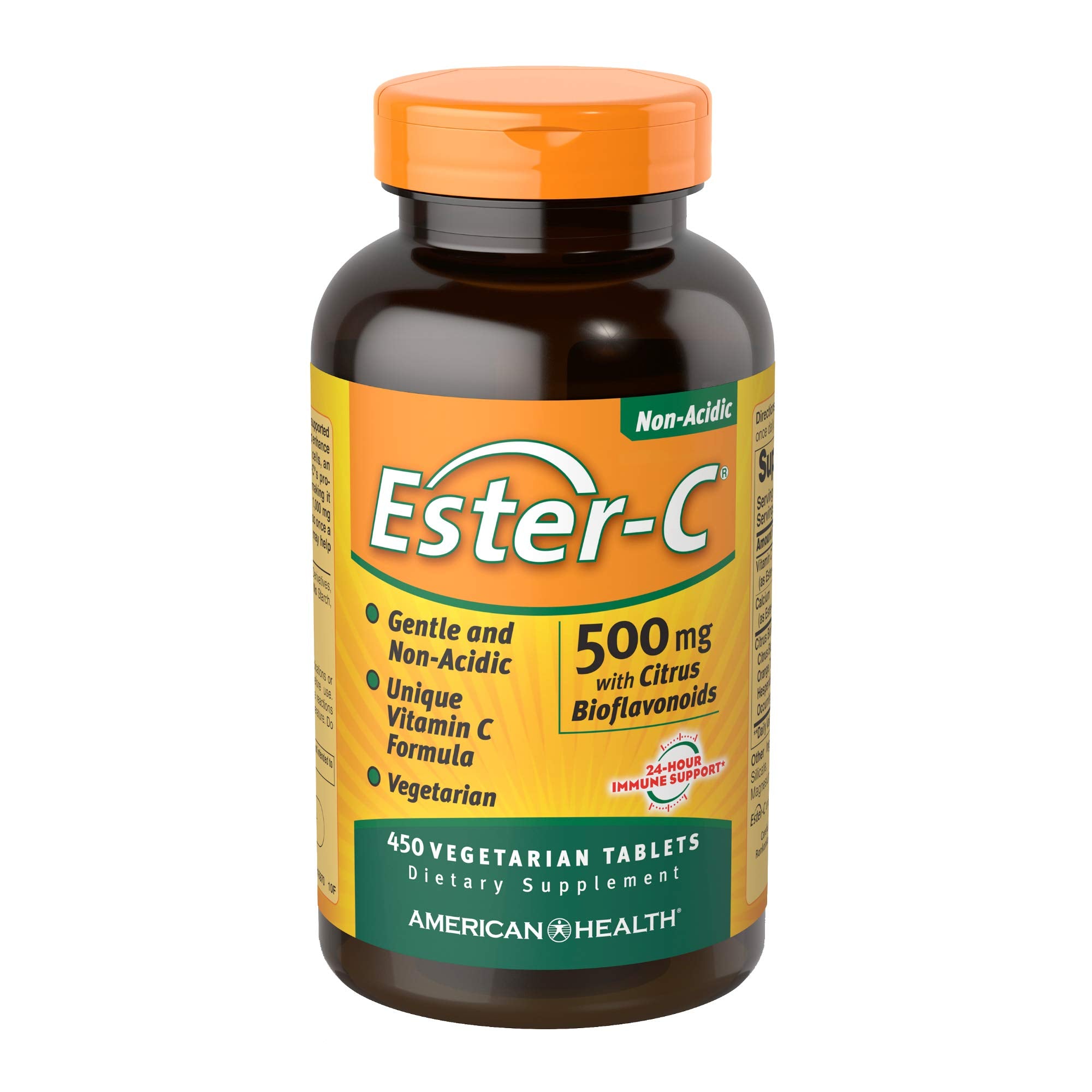 American Health botella frontal mostrando 450 tabletas veganas y etiqueta clara
