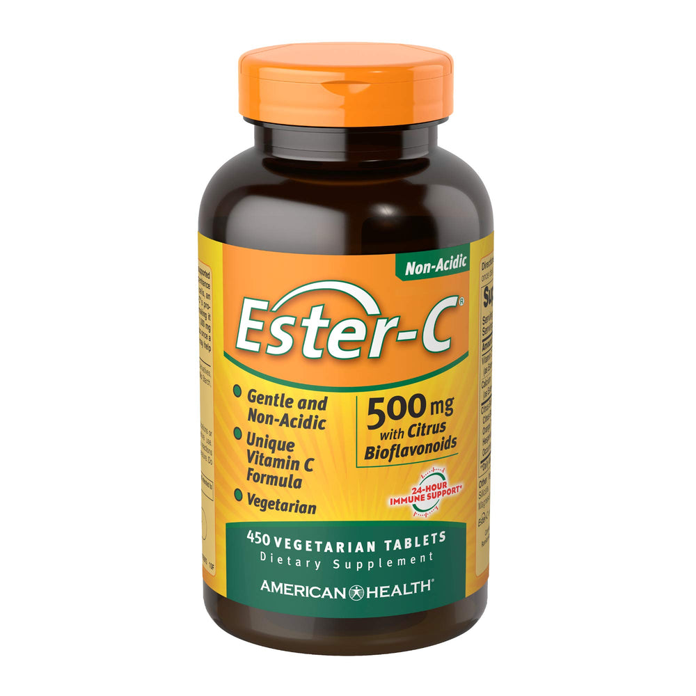 American Health botella frontal mostrando 450 tabletas veganas y etiqueta clara