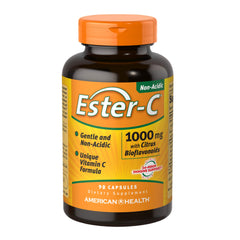 American Health etiqueta frontal mostrando nombre y dosis, claridad y confianza