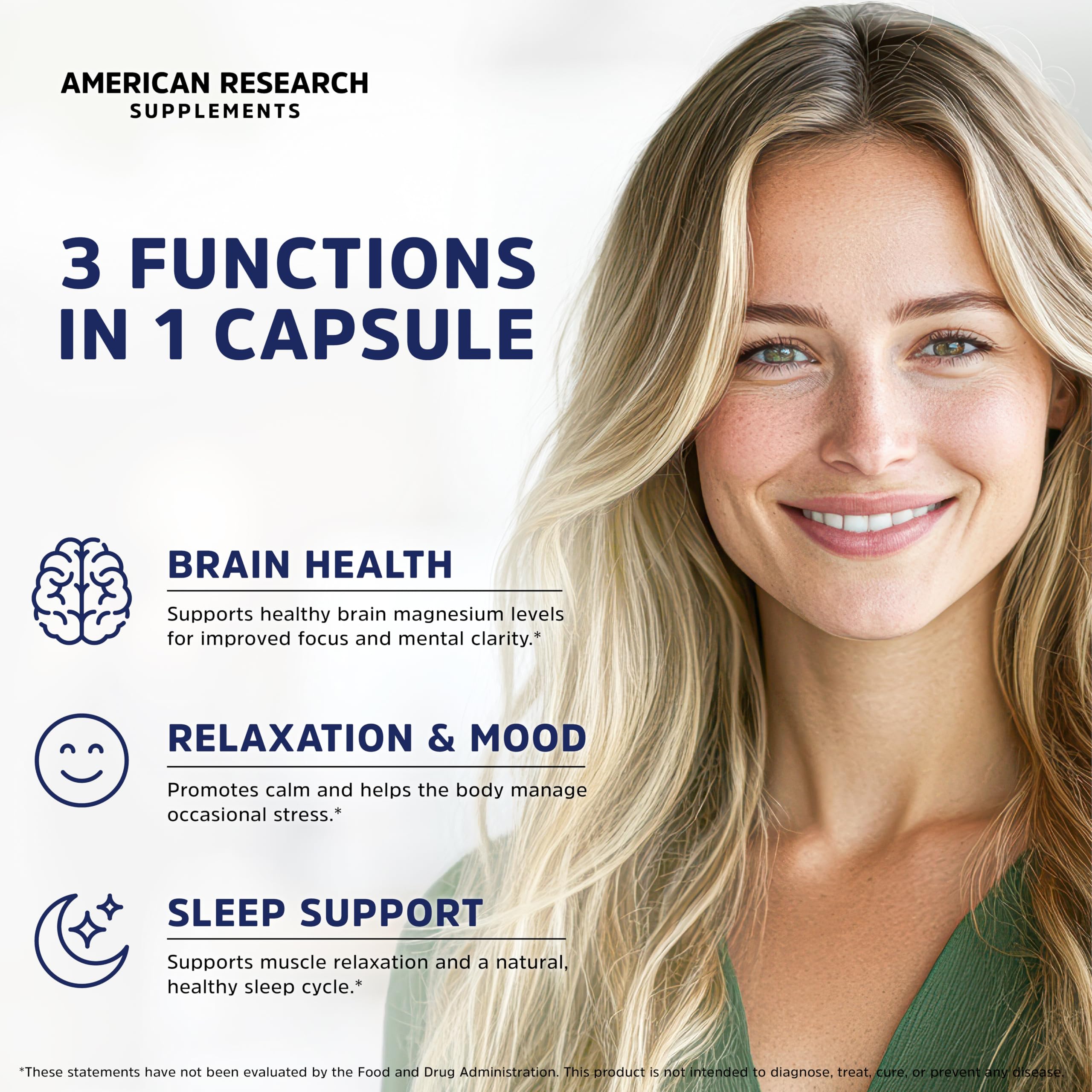 American Research Supplements cápsulas a detalle que muestran textura y fácil ingestión