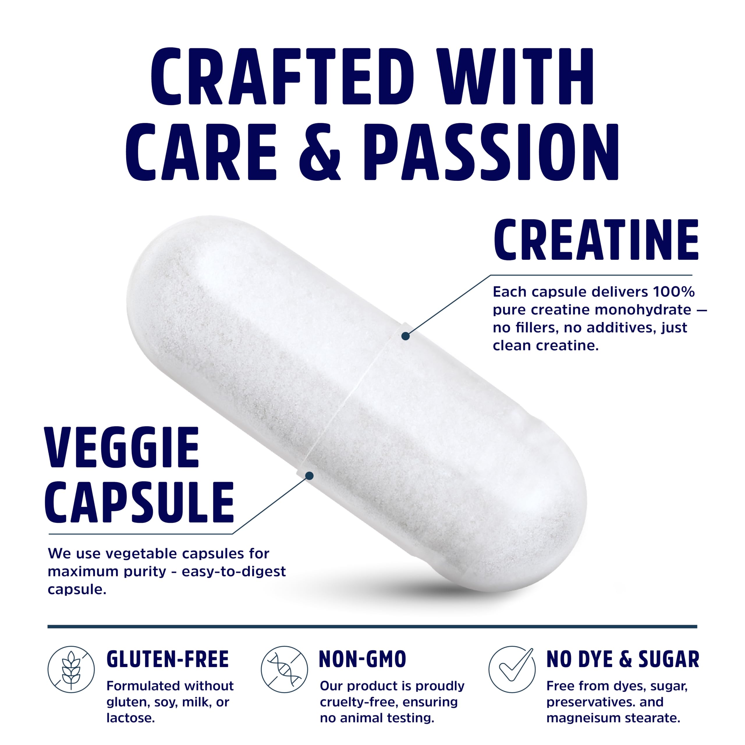 American Research Supplements frasco abierto con cápsulas visibles para conveniencia