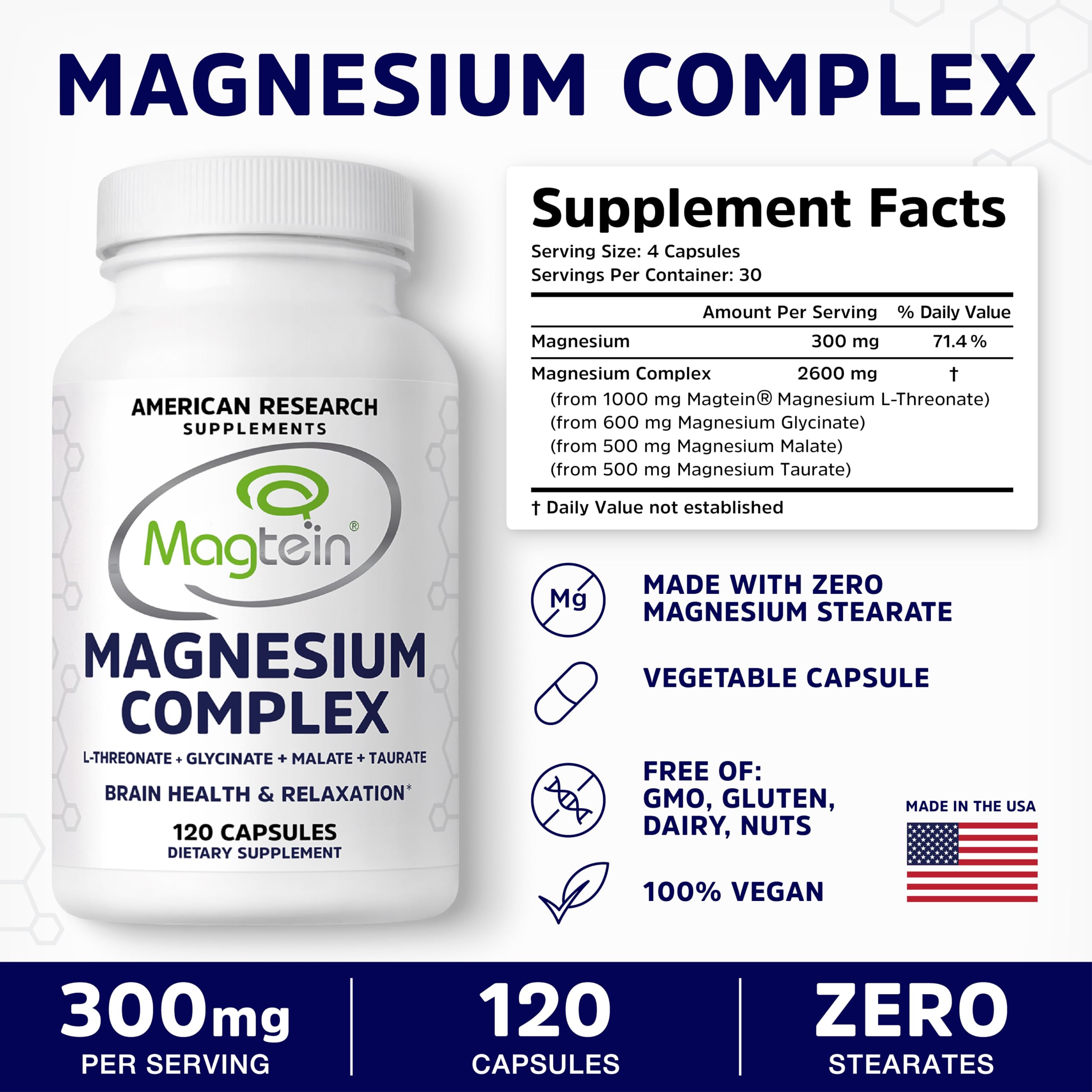American Research Supplements cápsulas en mano para ilustrar tamaño y uso diario práctico