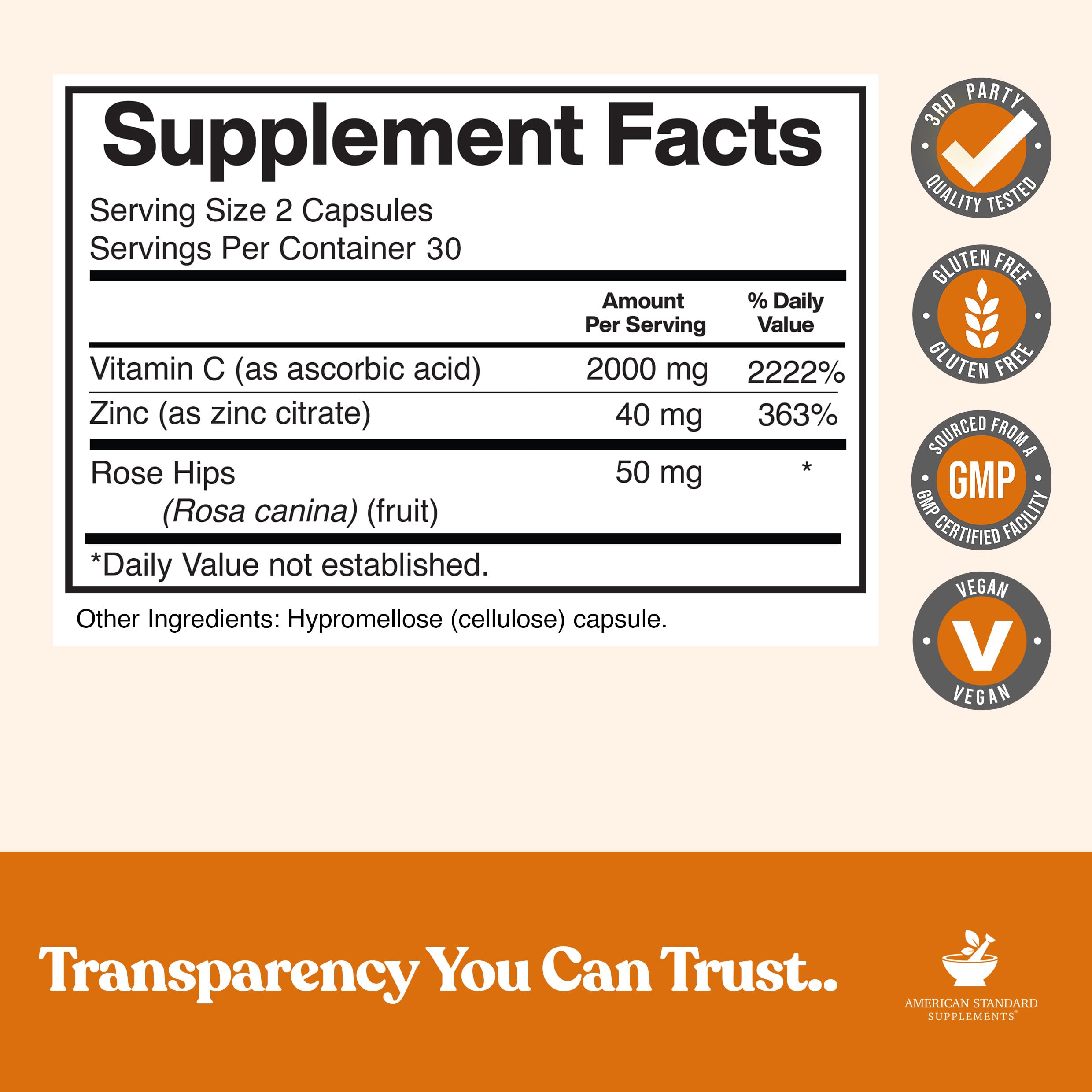 American Standard Supplements primer plano de cápsula vegana y textura suave