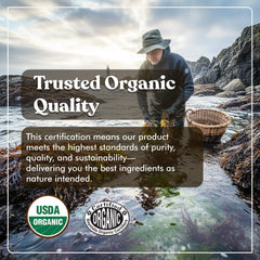 American Standard Supplements detalle de etiqueta orgánica que destaca ingredientes certificados