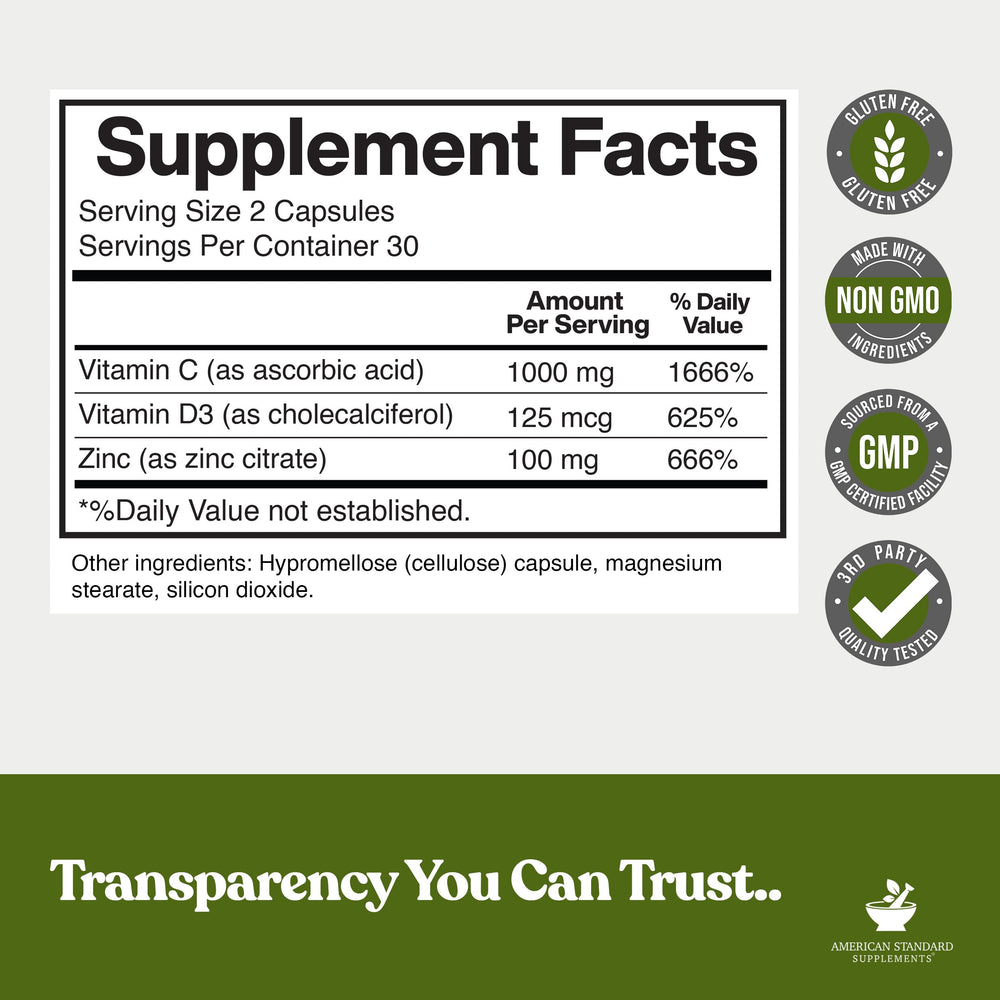 American Standard Supplements tapa y etiqueta legible que transmite calidad de fabricación