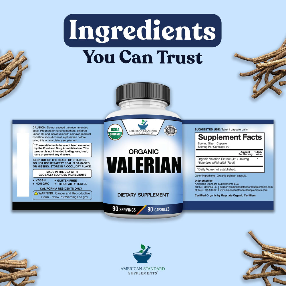 American Standard Supplements frasco en entorno natural, origen y sostenibilidad
