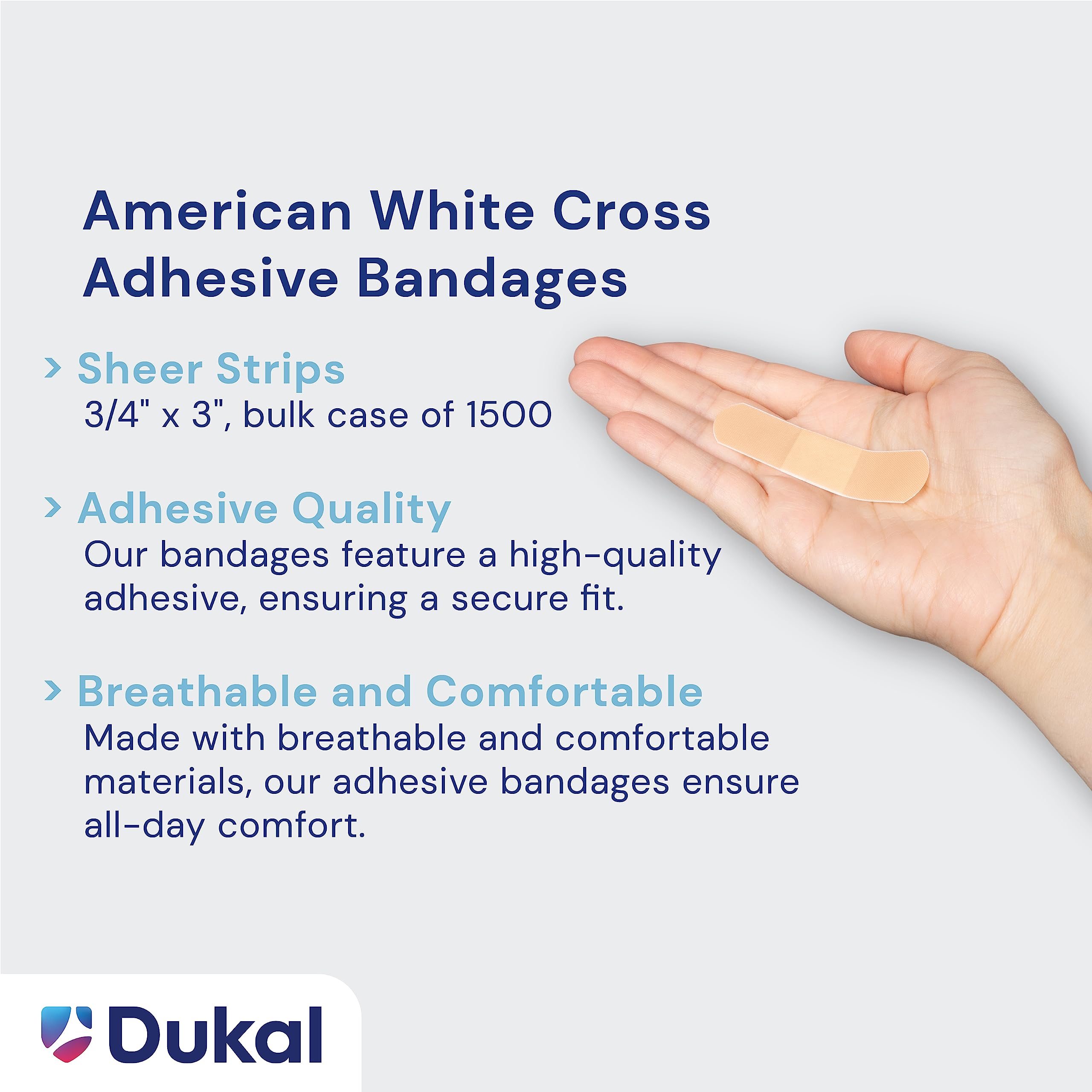 American White Cross aplicación en la mano mostrando su sujeción segura