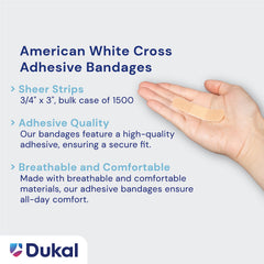 American White Cross aplicación en la mano mostrando su sujeción segura