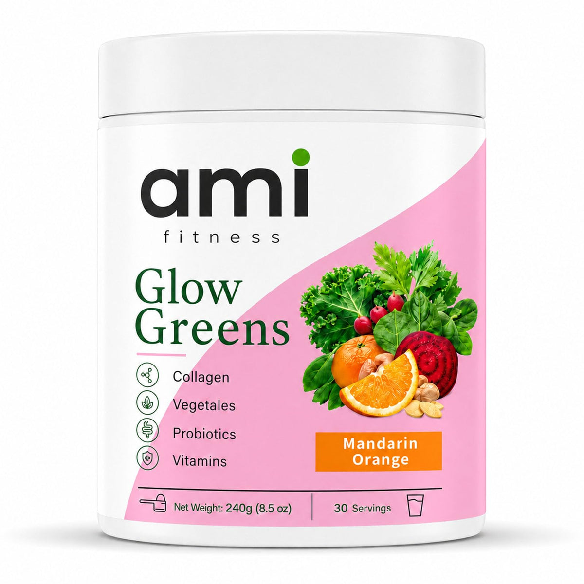 ami fitness frontal del tarro mostrando marca y beneficios visibles