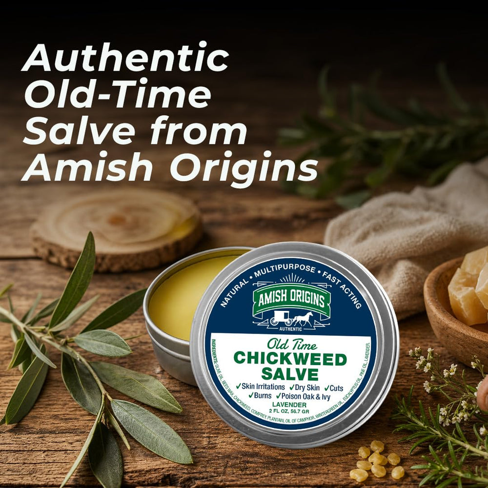 Amish Origins etiqueta con ingredientes naturales para transparencia