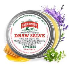 Amish Origins frasco frente mostrando envase práctico y diseño legible