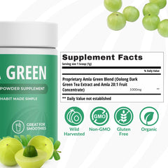 polvo de Amla Green textura fina fácil de mezclar