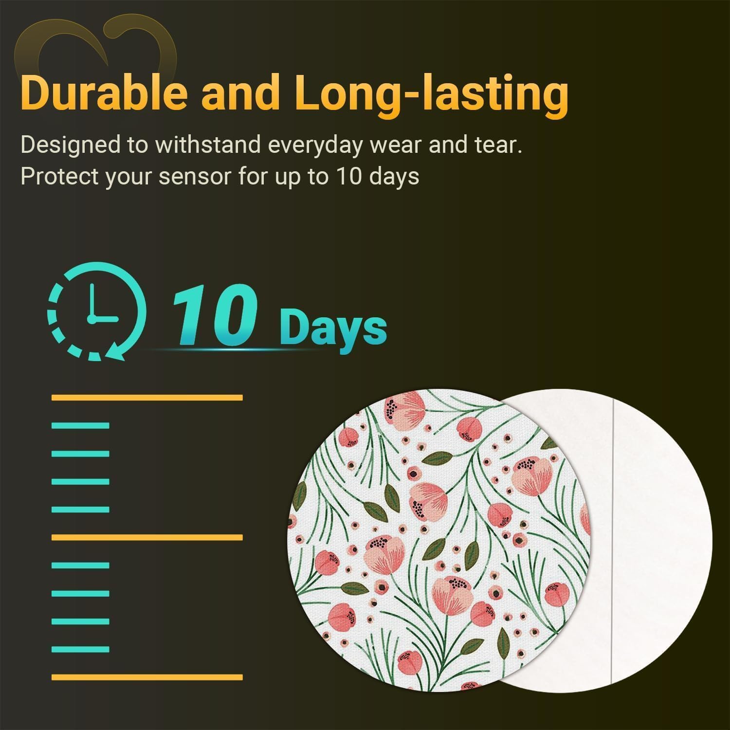 Amolyfe diseño floral impreso en parche, estilo discreto y atractivo