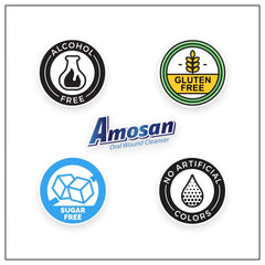 Amosan botella en entorno de consulta dental, respaldo profesional