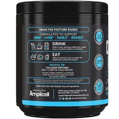 Amplicell etiqueta con lista de ingredientes limpia y sin aditivos
