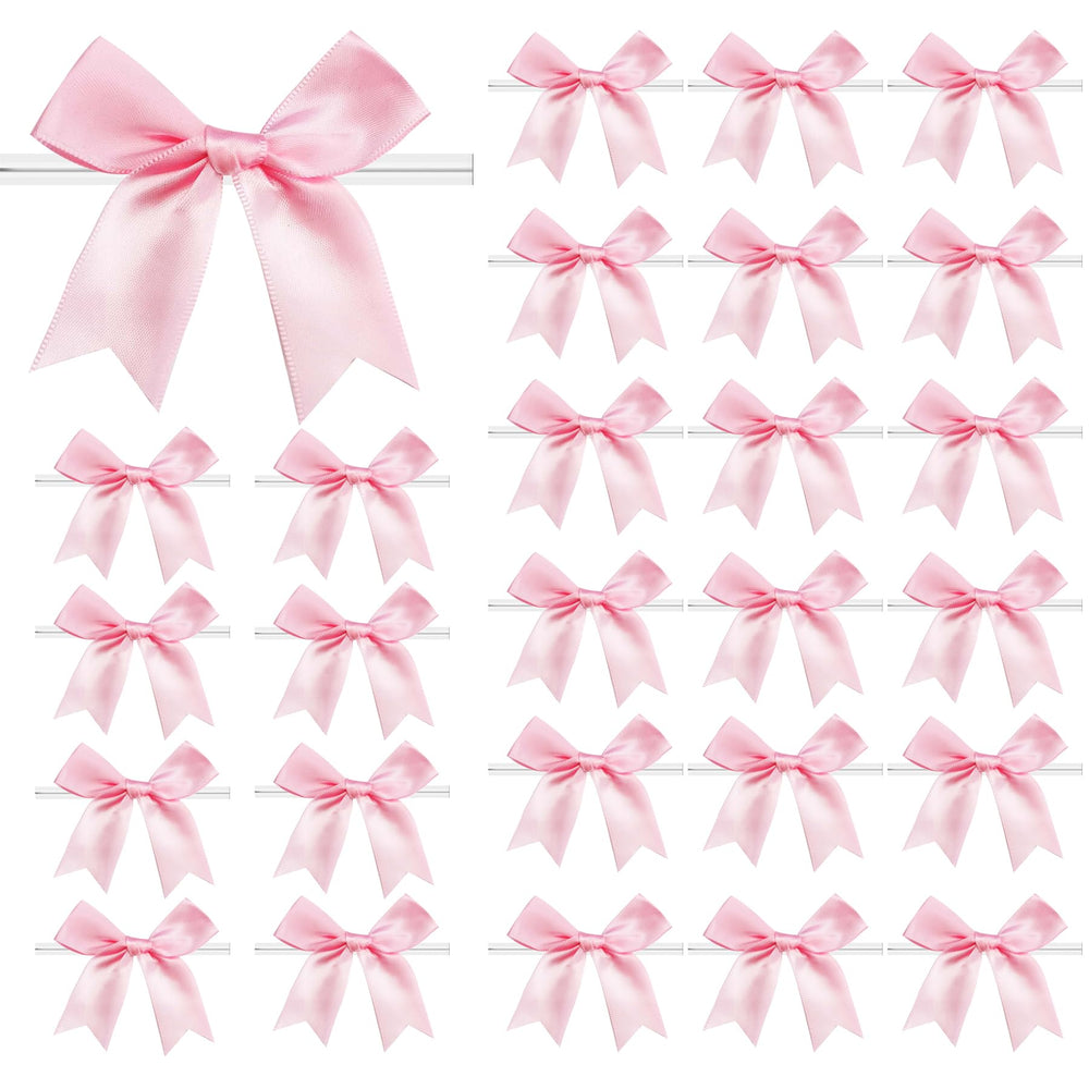 Amstorer empaque frontal con 50 lazos rosa claro para acabado profesional
