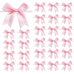 Amstorer empaque frontal con 50 lazos rosa claro para acabado profesional