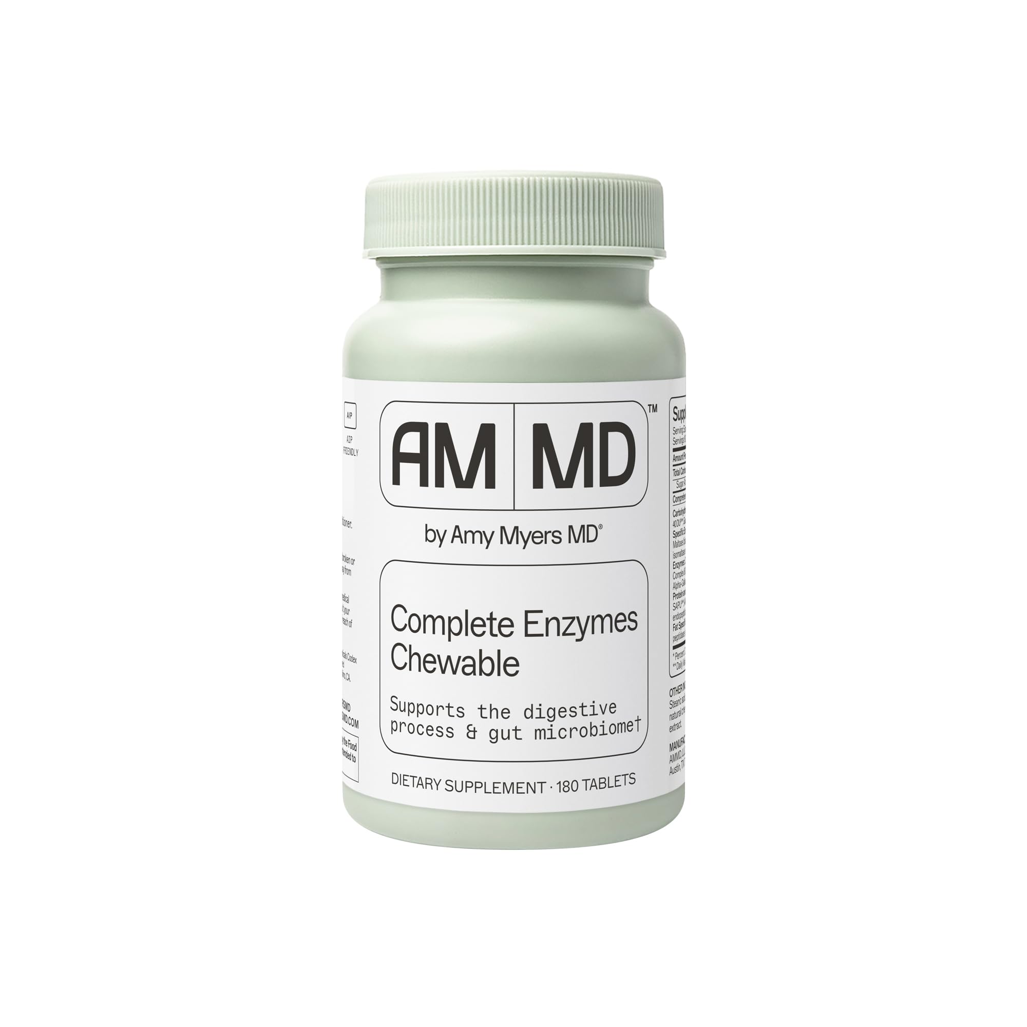 Amy Myers MD frente del envase mostrando beneficios y formato masticable