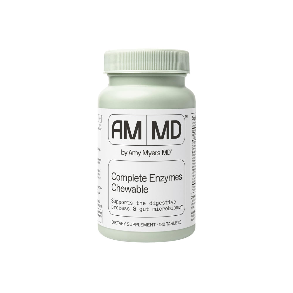 Amy Myers MD frente del envase mostrando beneficios y formato masticable