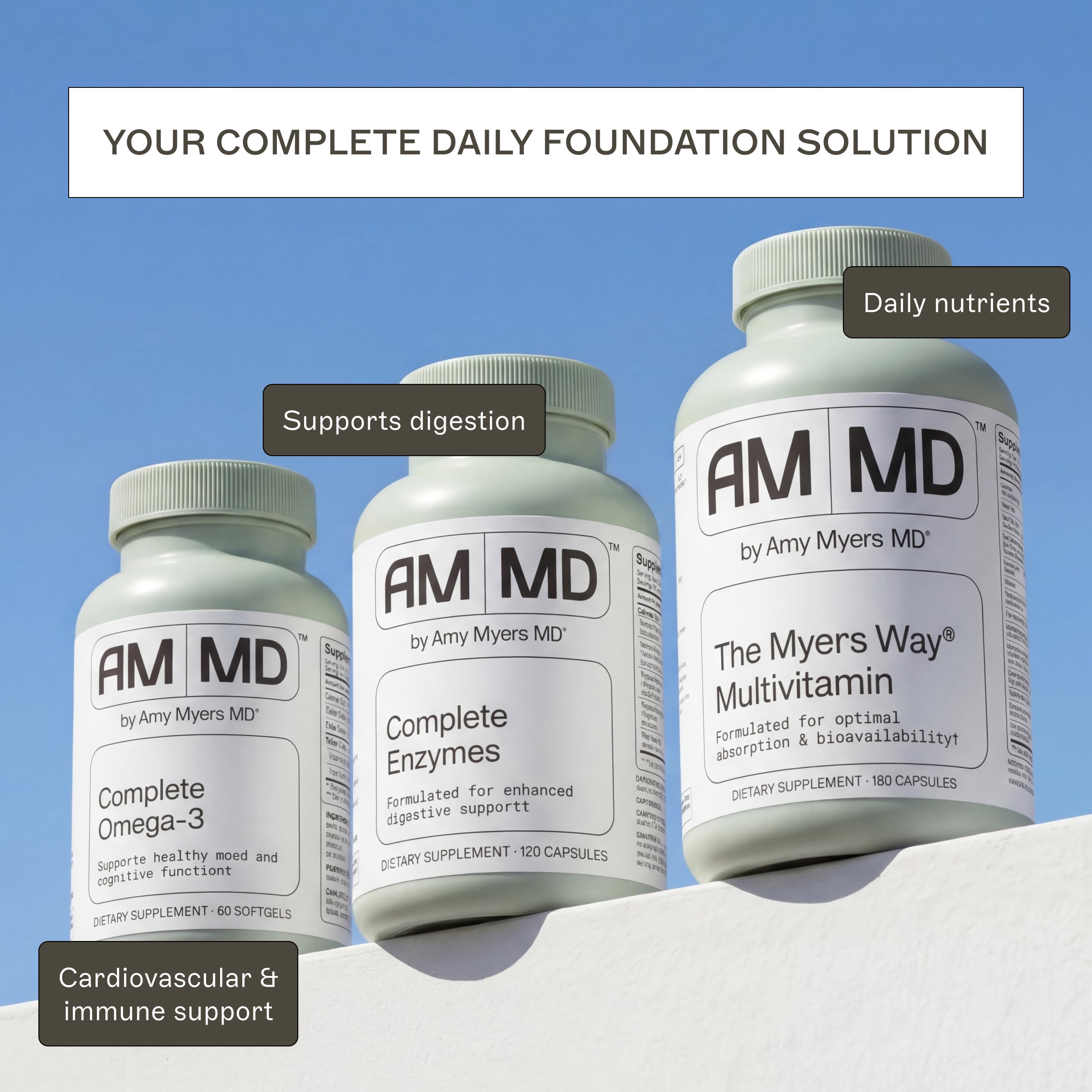 Amy Myers MD producto en ambiente saludable transmitiendo bienestar diario
