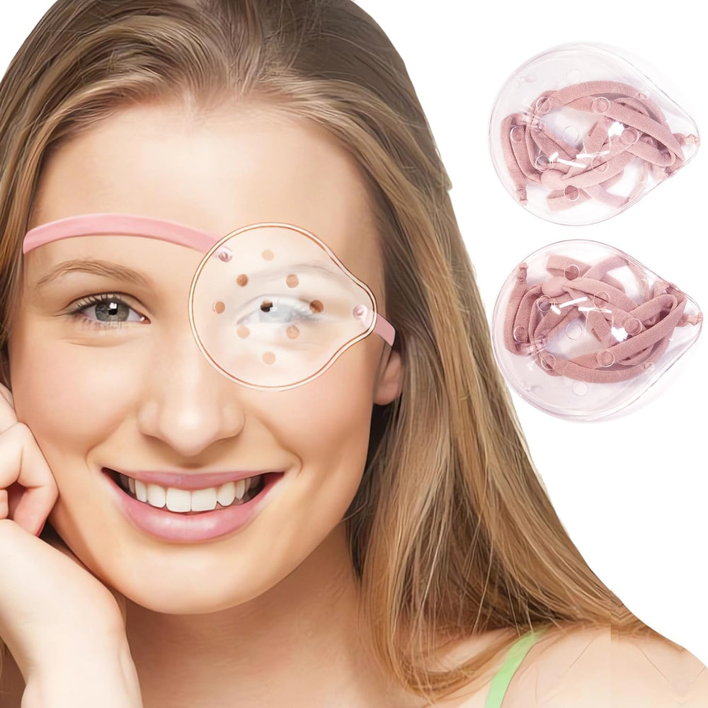 AMZVIO protector ocular frontal mostrando cobertura transparente y seguridad