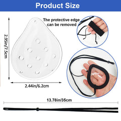 AMZVIO protector usado en la ducha evitando salpicaduras al ojo