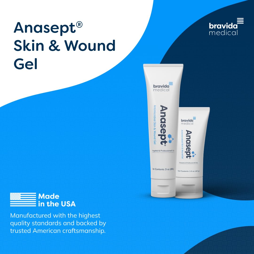 ANASEPT aplicando gel con gasa para limpieza efectiva de heridas