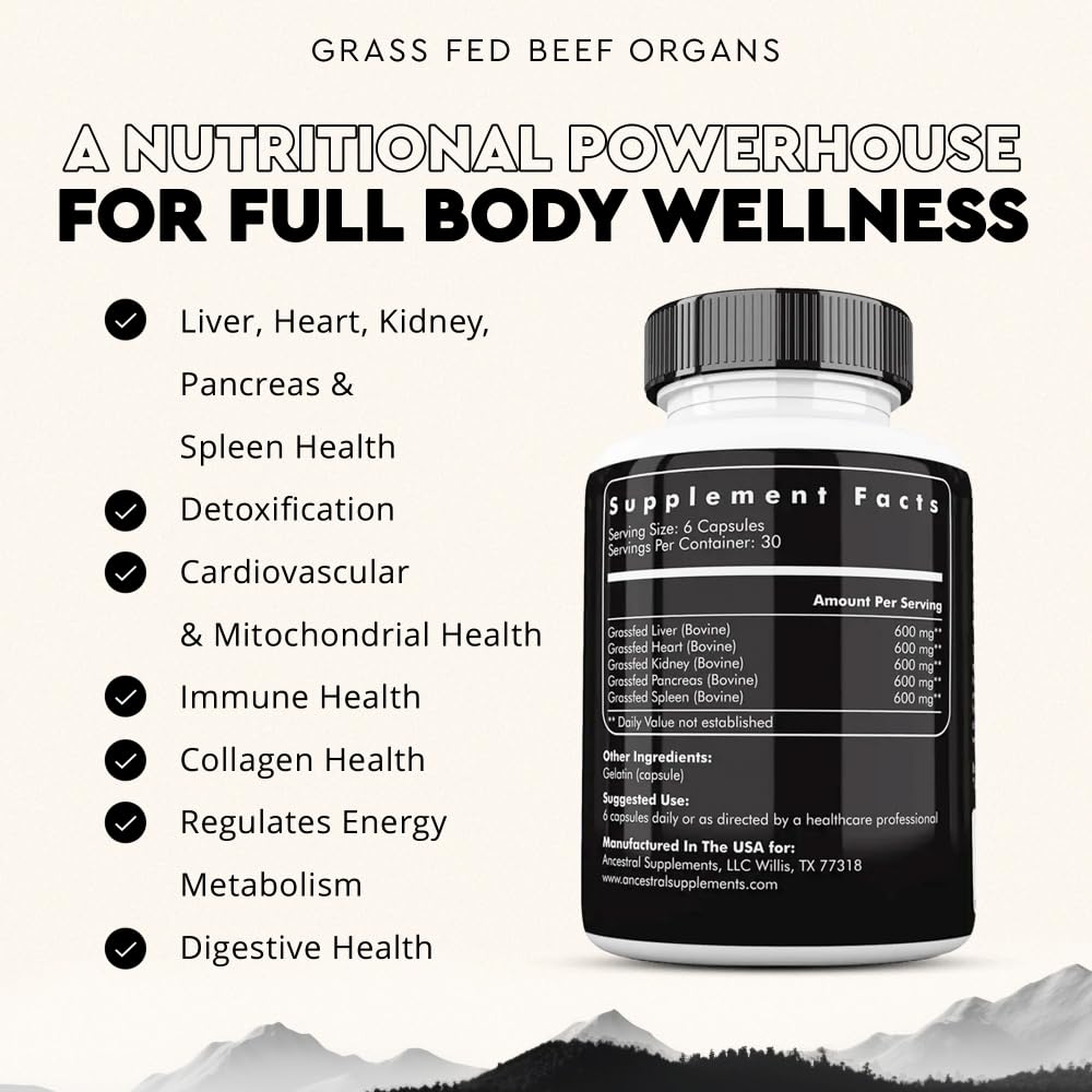 Ancestral Supplements cápsulas en mano para comparar tamaño y dosificación fácil
