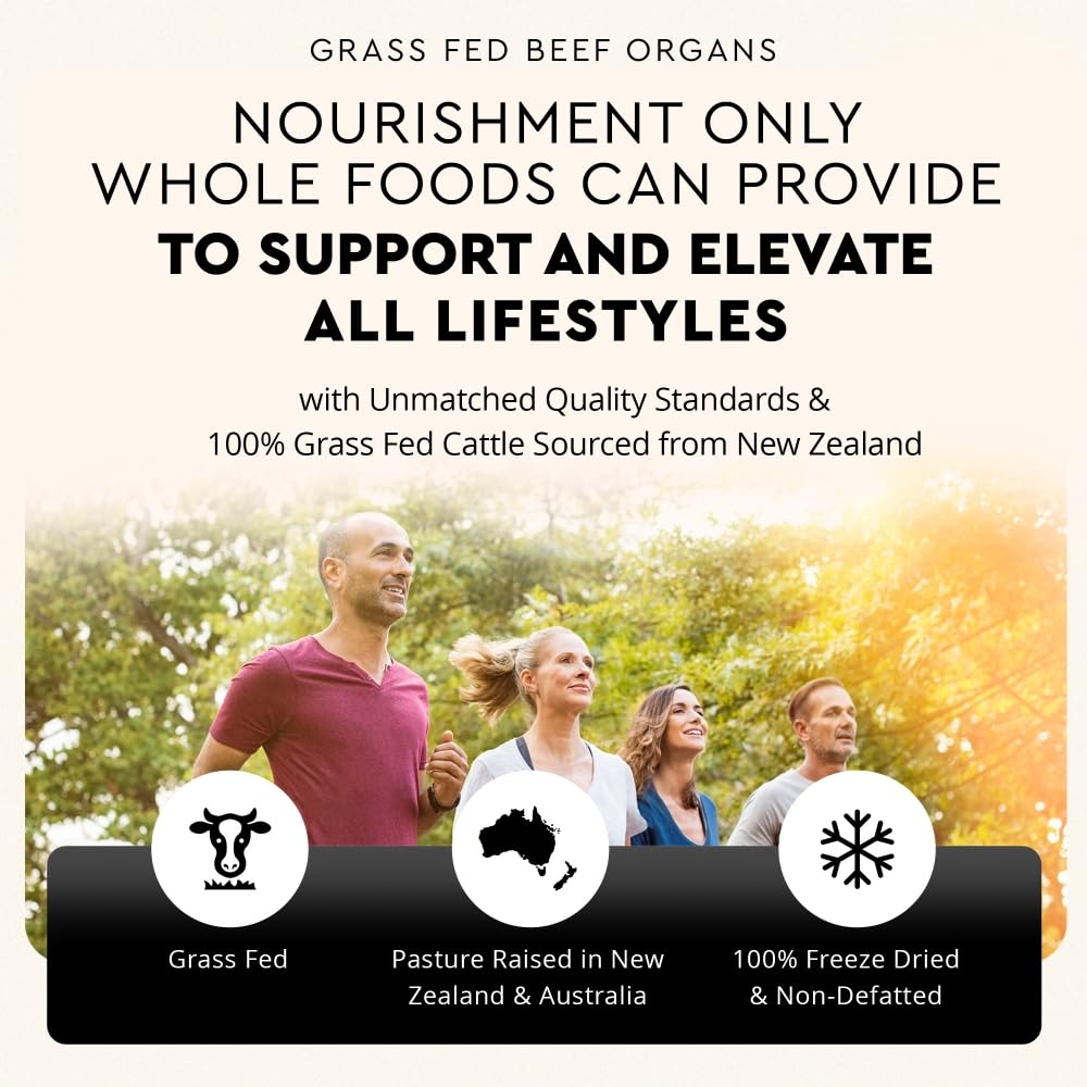Ancestral Supplements órganos deshidratados exhibidos para verificar origen natural