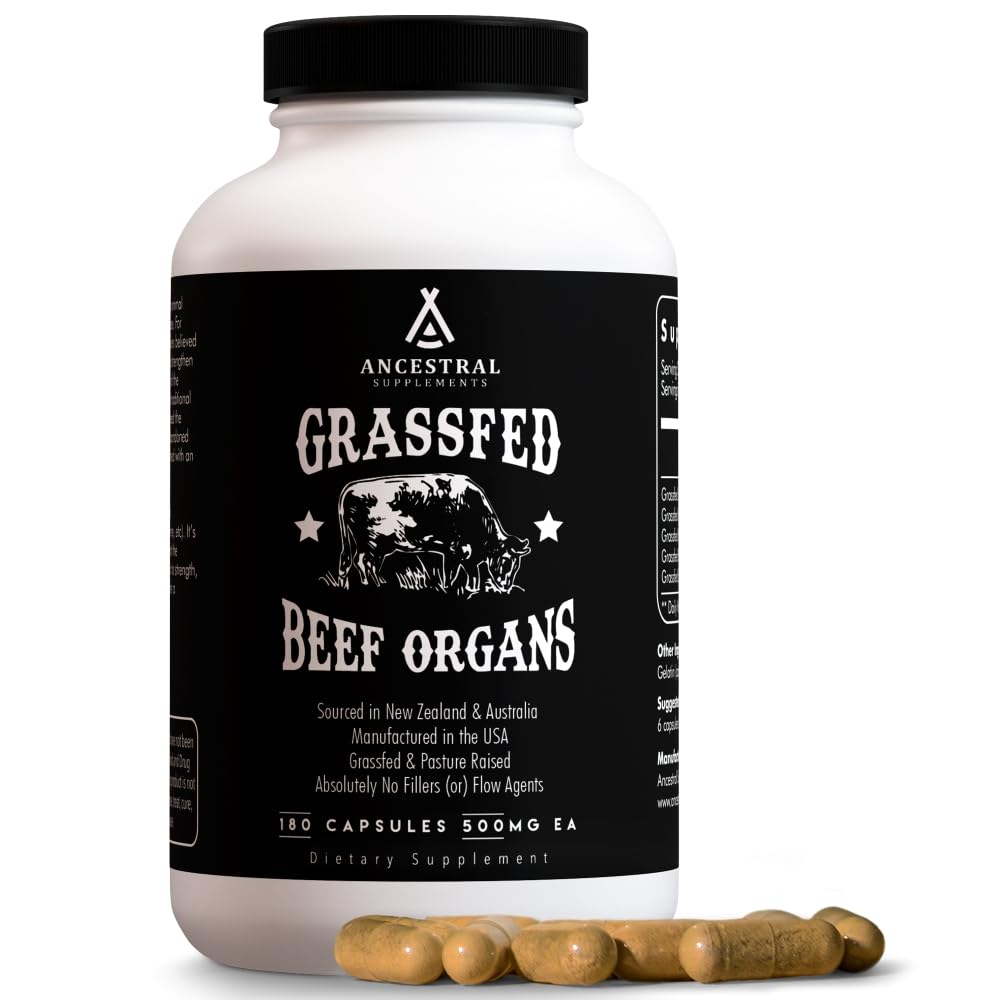 Ancestral Supplements frasco frontal del producto muestra etiqueta clara y beneficios