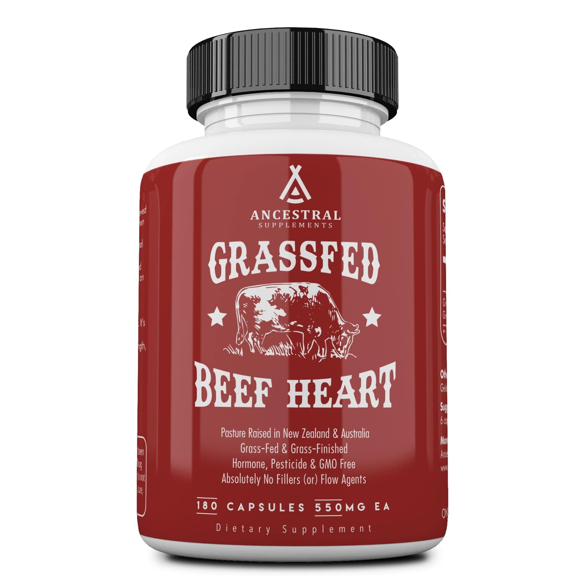 Ancestral Supplements frasco frontal mostrando etiqueta clara y beneficios