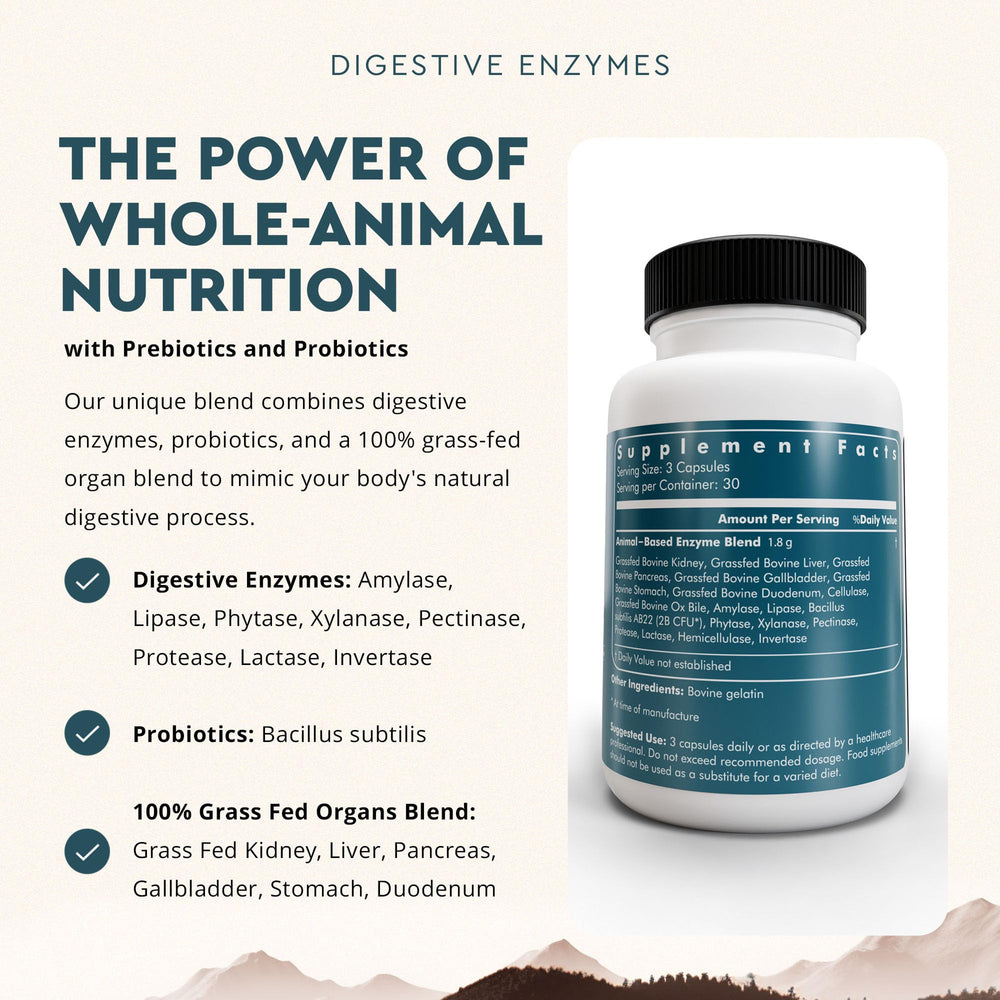 Ancestral Supplements cápsula abierta detalle de polvo activo y textura beneficiosa