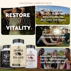 Ancestral Supplements frasco abierto con cápsulas para uso diario sencillo
