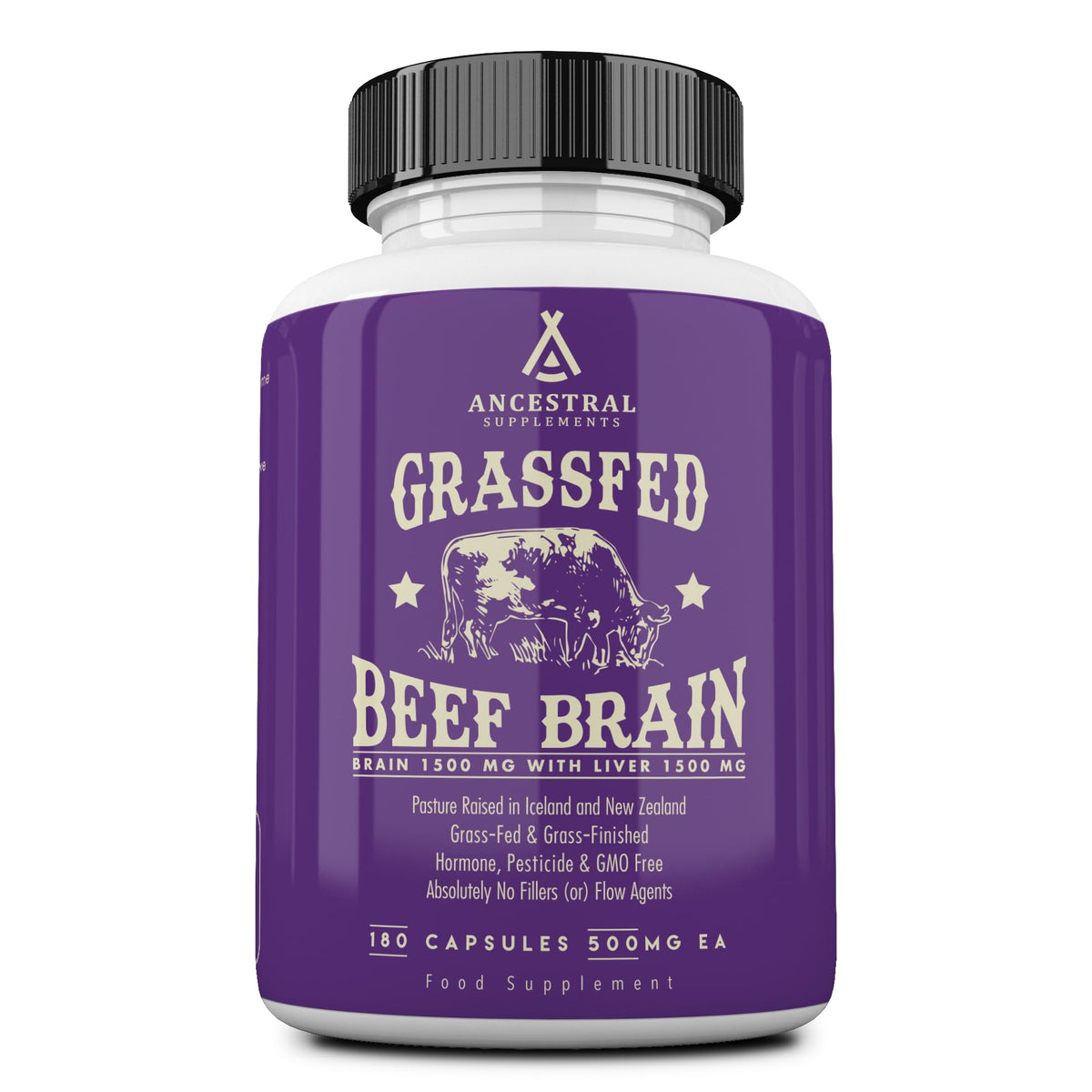 Ancestral Supplements envase frontal mostrando beneficios y aspecto profesional