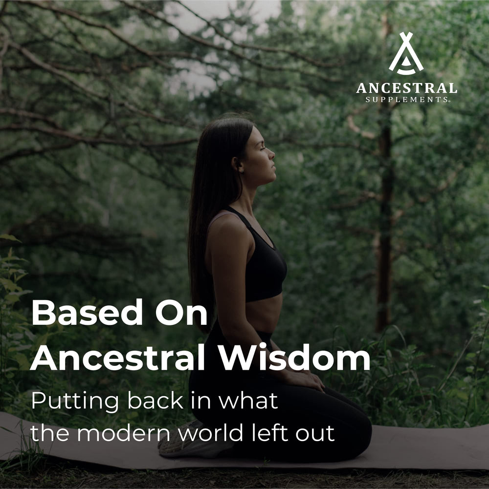 Ancestral Supplements etiqueta detallada con información de ingredientes y pureza