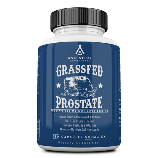 Ancestral Supplements frasco frontal mostrando etiqueta y beneficios