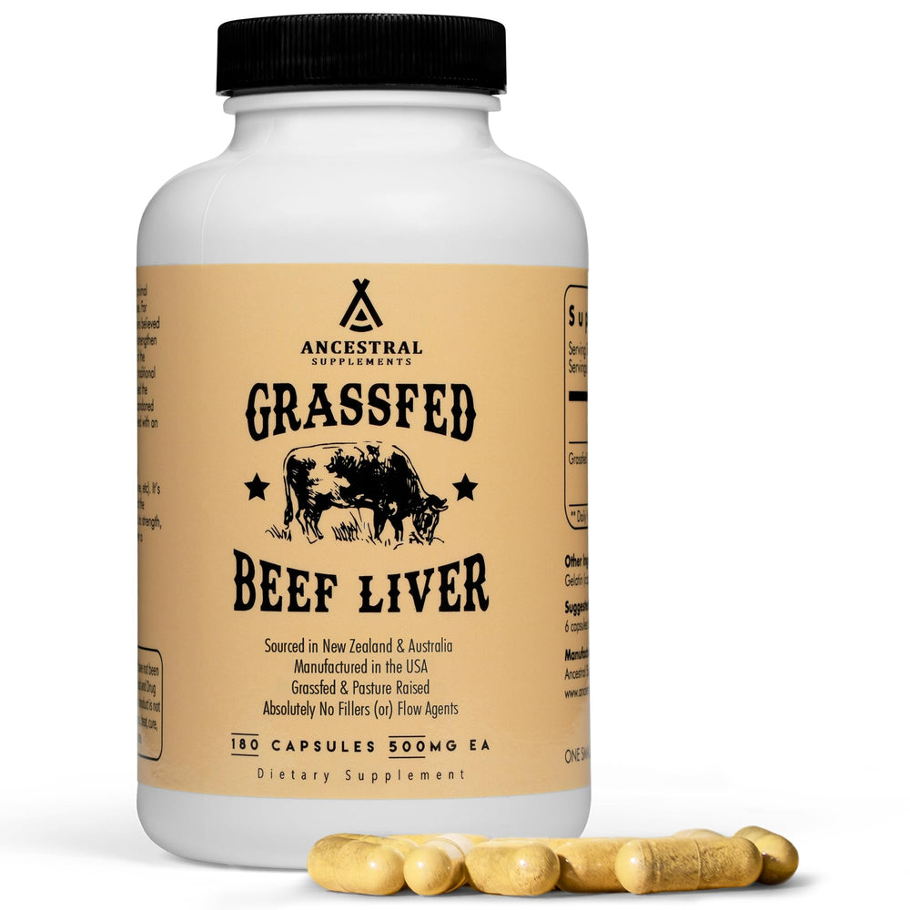 Ancestral Supplements envase frontal que muestra diseño y cantidad