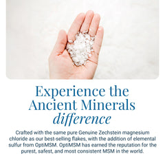 Ancient Minerals etiqueta con ingredientes y beneficios para lectura clara