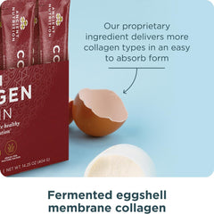 Escena de cocina con Ancient Nutrition indicando uso diario y conveniencia