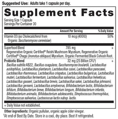 Ancient Nutrition primer plano de cápsula resaltando textura y pureza