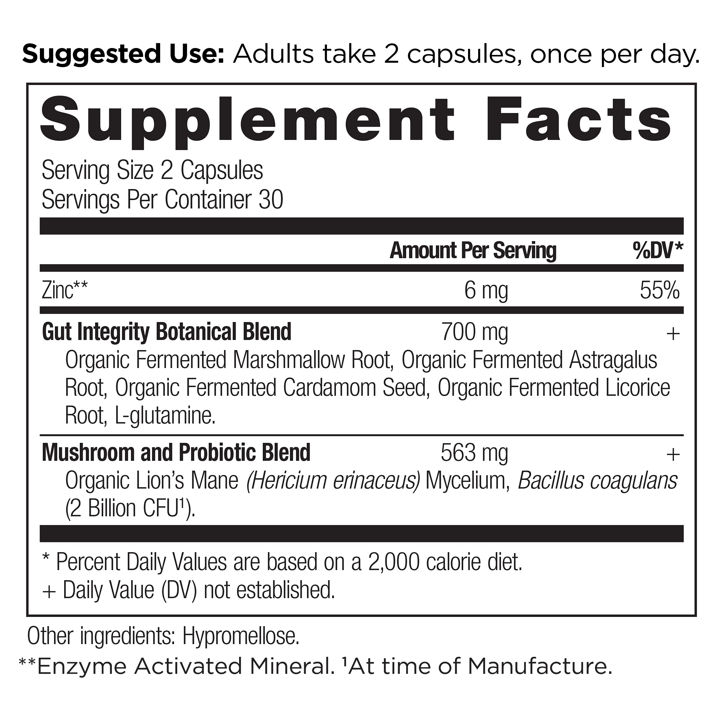 Ancient Nutrition etiqueta con ingredientes clave para confianza y transparencia