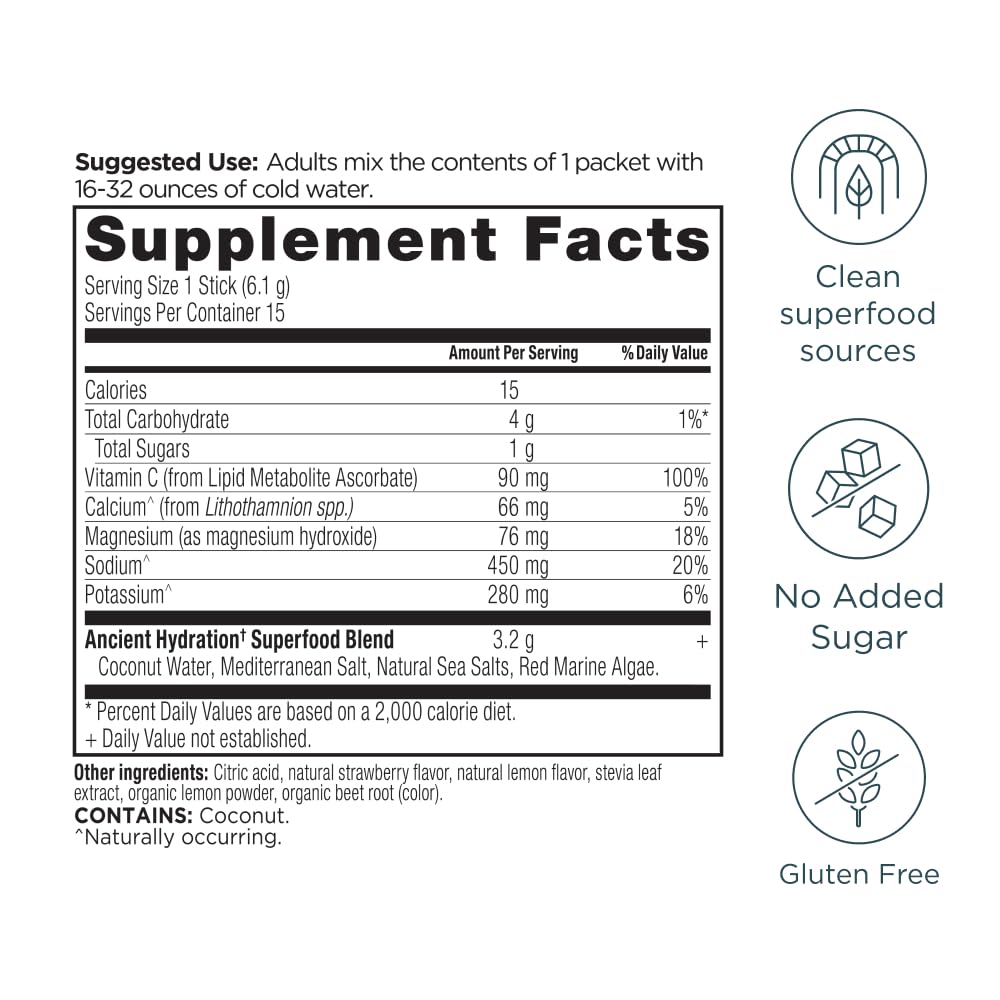 Ancient Nutrition primer plano del polvo para ver textura y aspecto natural