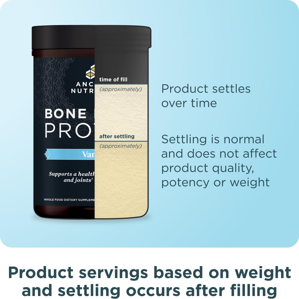 Ancient Nutrition producto en cocina junto a receta proteica casera