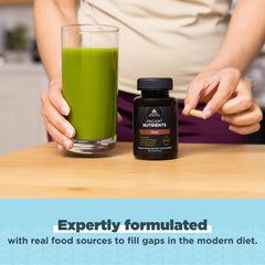 Ancient Nutrition etiqueta con información de ingredientes y pureza