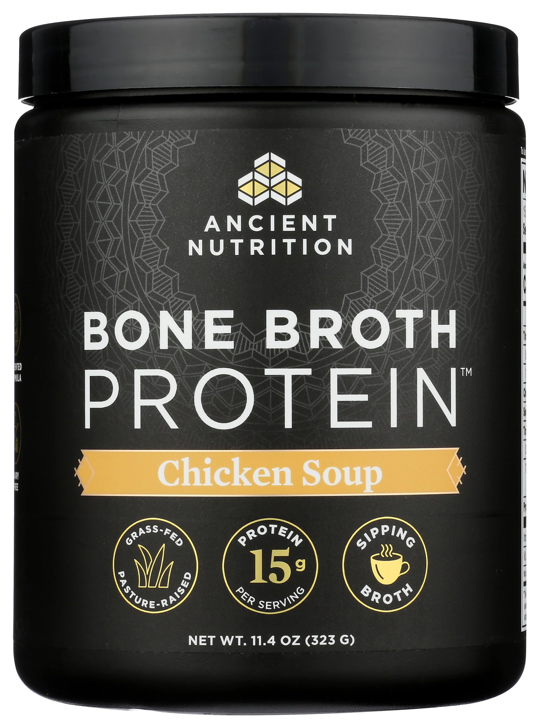 Ancient Nutrition etiqueta nutricional detallada, transparencia en ingredientes y valores