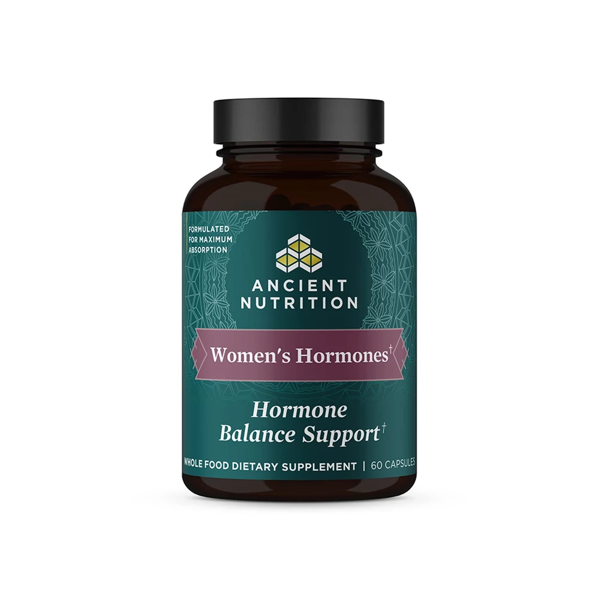 Ancient Nutrition frasco delante mostrando etiqueta clara y beneficios