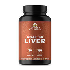 Ancient Nutrition frasco frontal mostrando 180 cápsulas y etiqueta clara