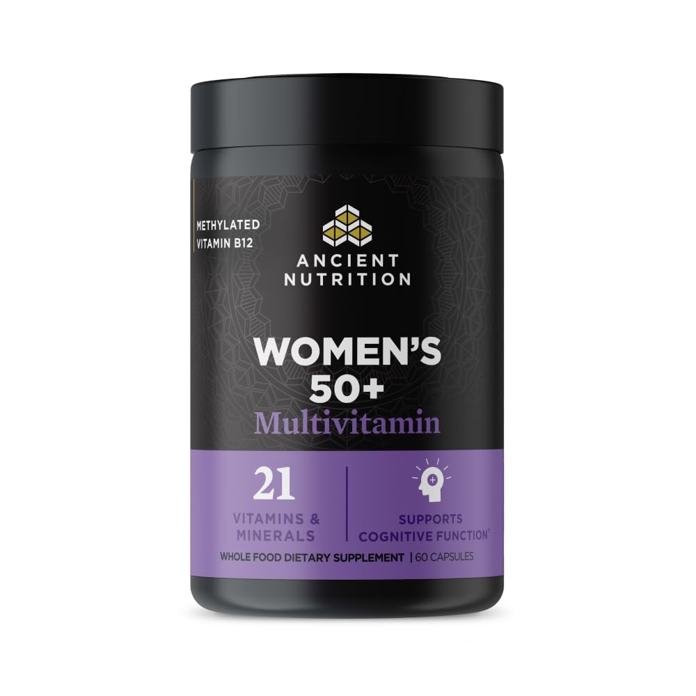 Ancient Nutrition frente del envase mostrando etiqueta clara y beneficios