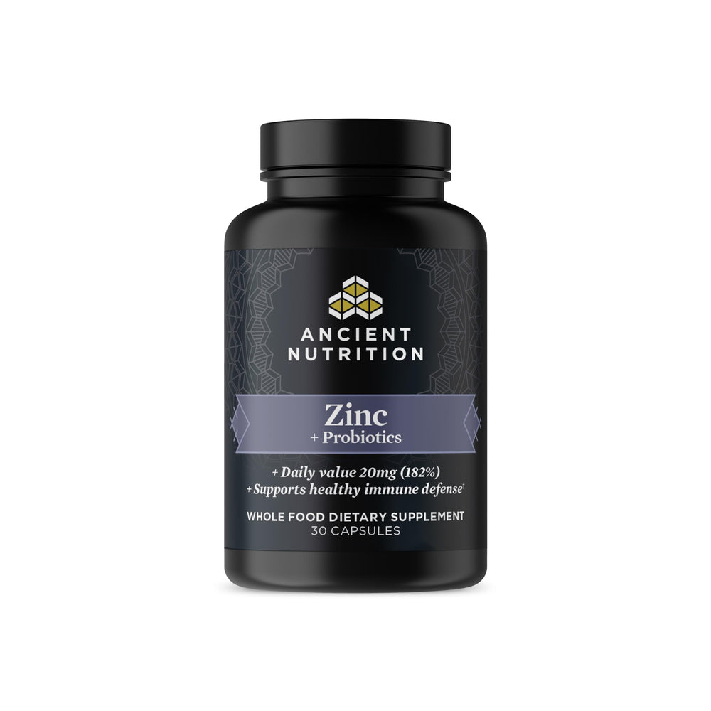 Ancient Nutrition envase frontal mostrando sello de fórmula limpia y beneficio inmune