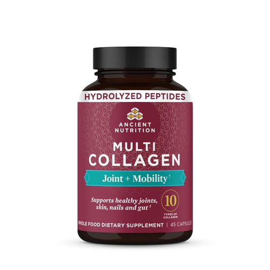 Ancient Nutrition envase frontal mostrando la marca y beneficio articular